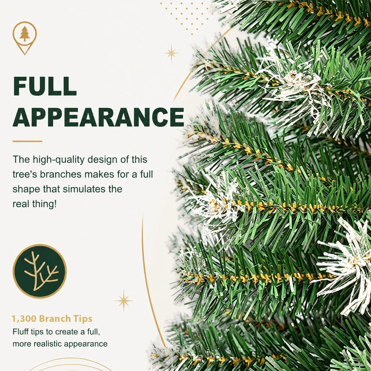8FT Snow Flocked Artificial Christmas Tree