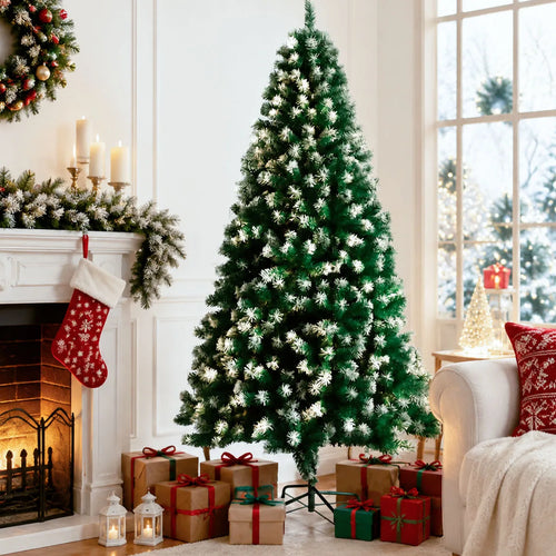 8FT Snow Flocked Artificial Christmas Tree
