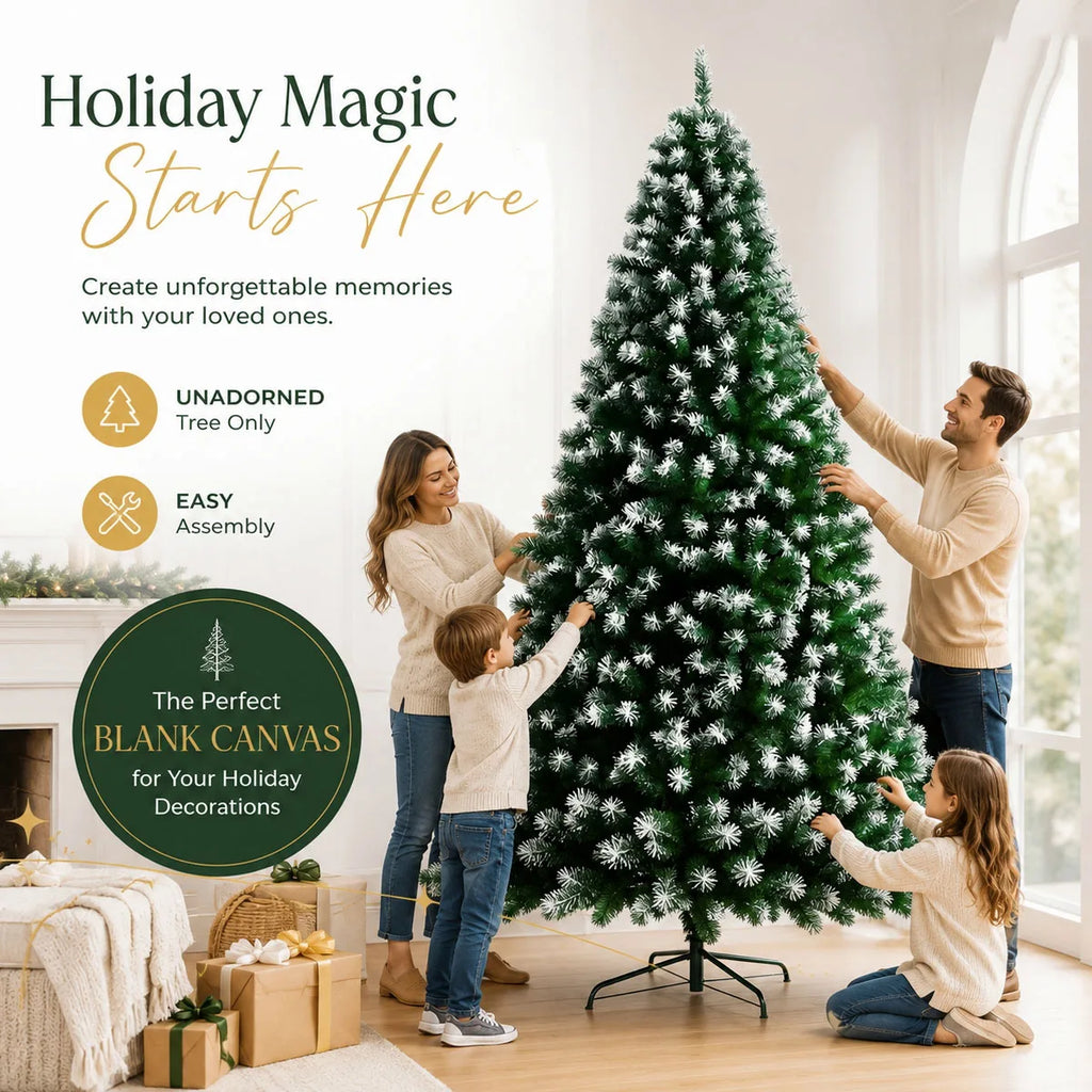 8FT Snow Flocked Artificial Christmas Tree