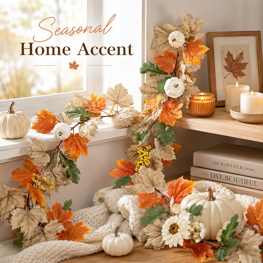Fall Artificial Maple Leaf Garland
