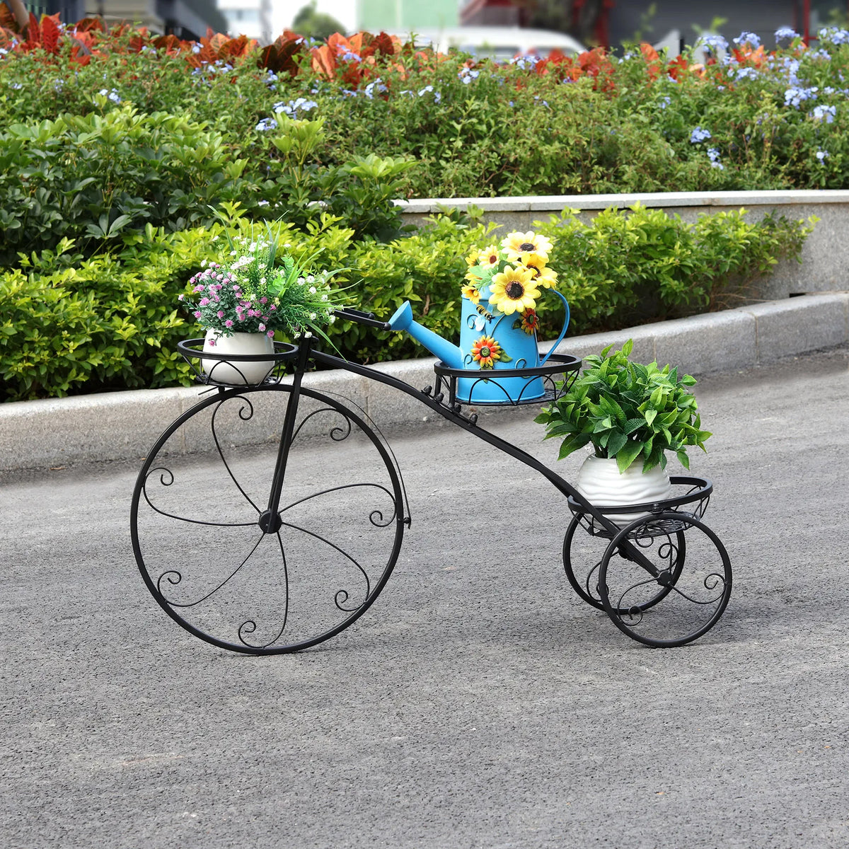 3 Tier Bicycle Shaped Iron Plant Stand