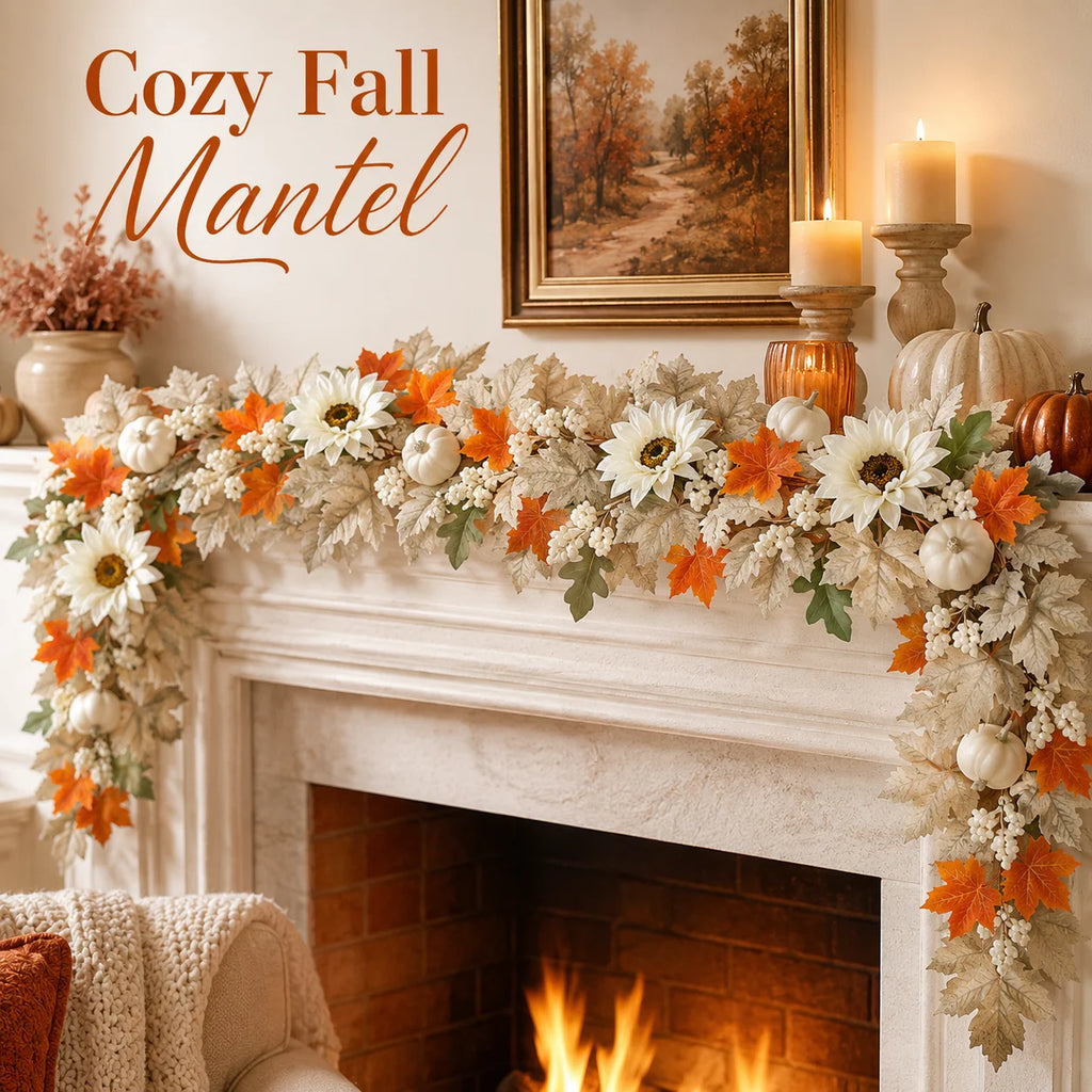 Fall Artificial Maple Leaf Garland