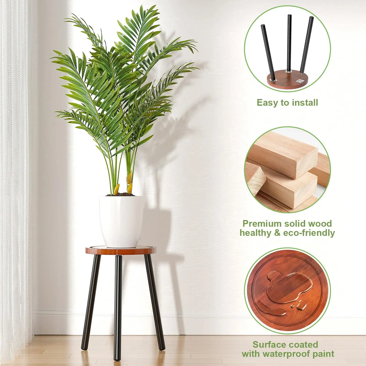 2-Pack Wood Plant Stands
