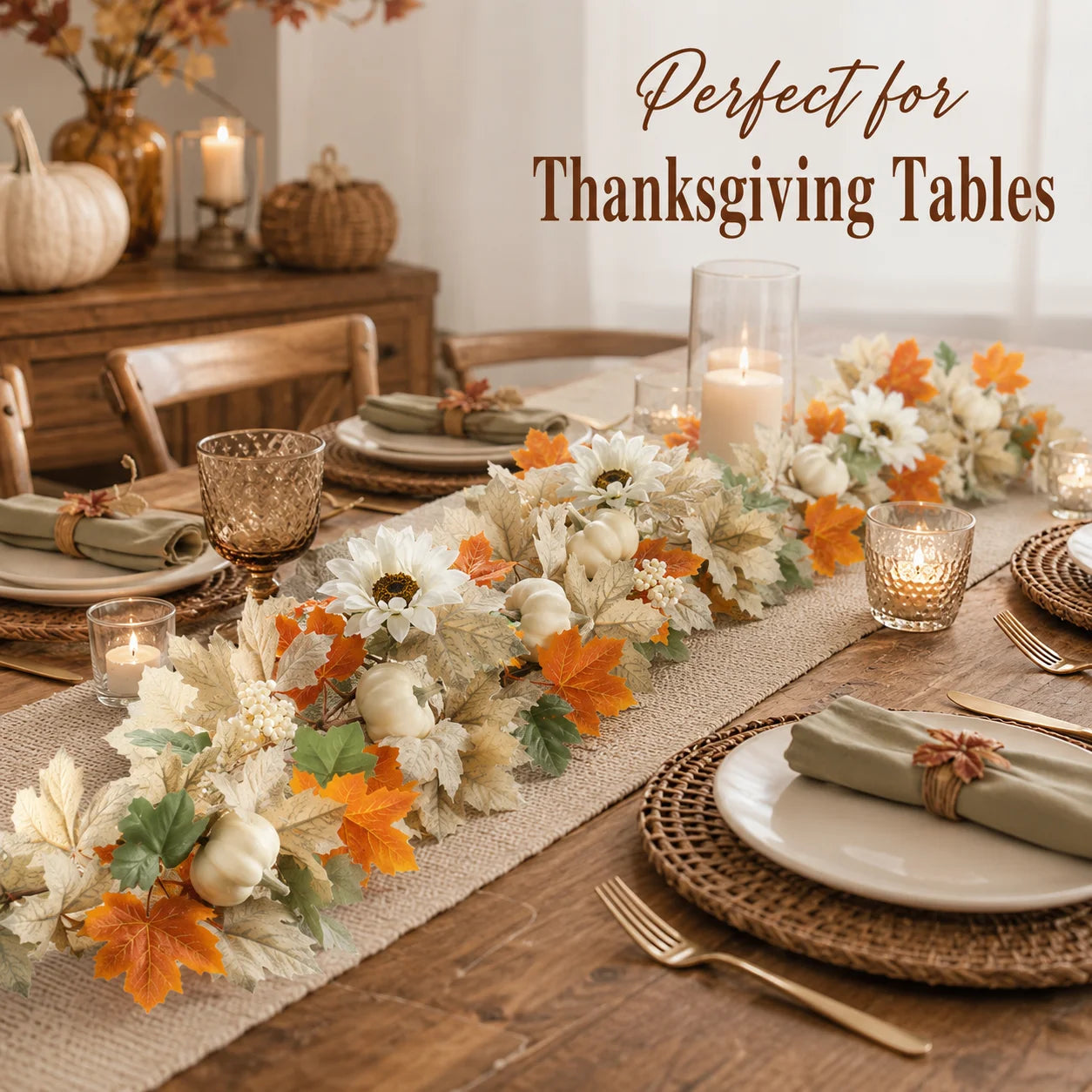 Fall Artificial Maple Leaf Garland