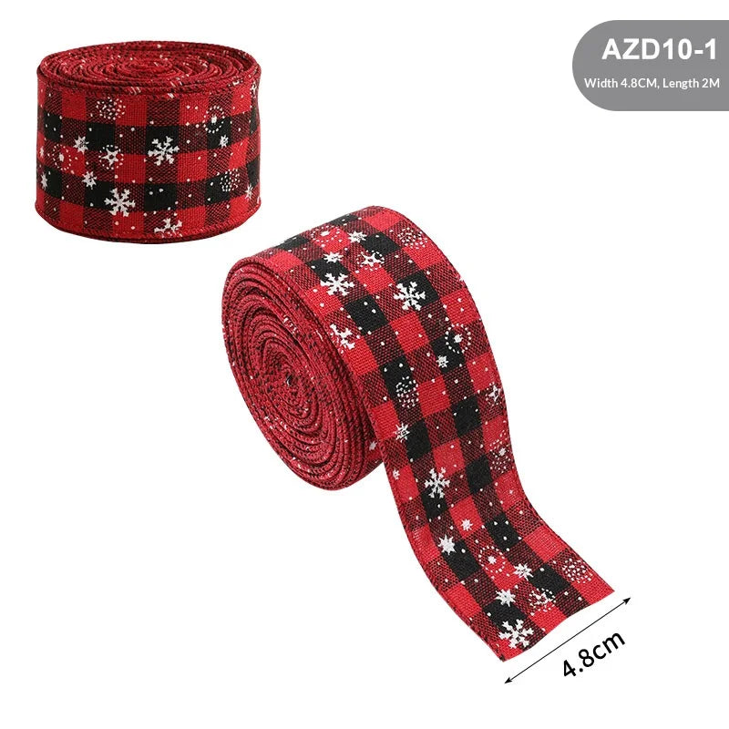 Christmas Burlap Wired Ribbon