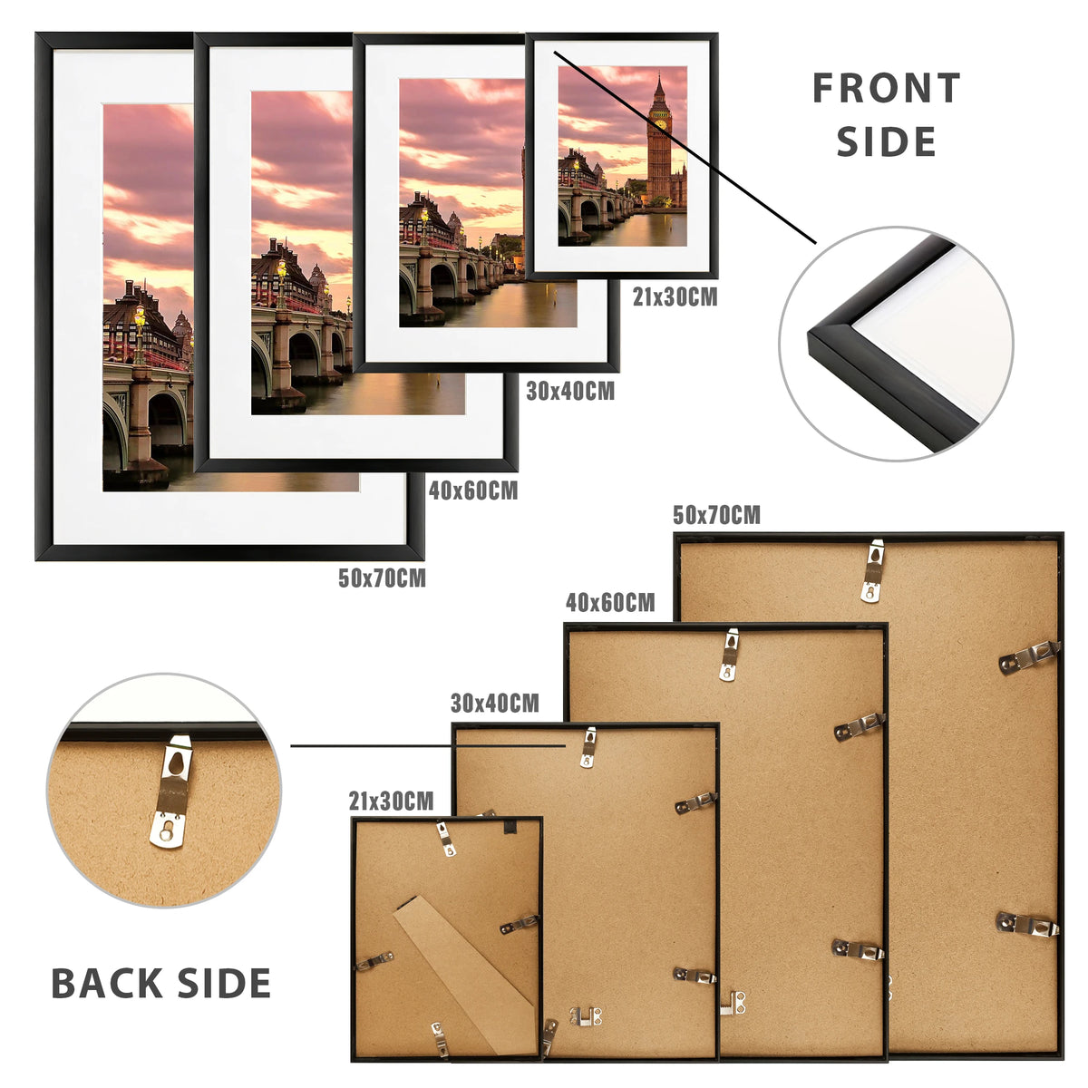 1/3pcs Picture Frame Set