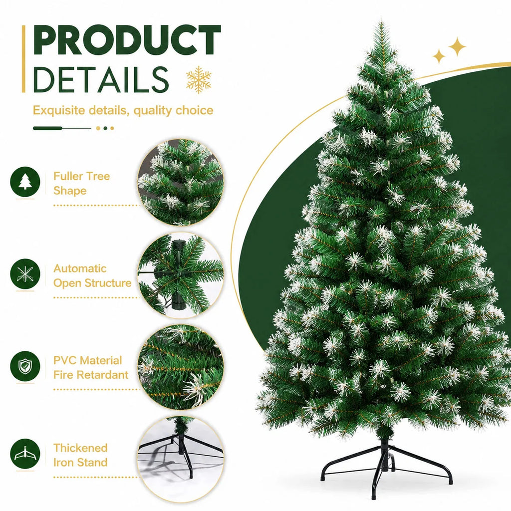 8FT Snow Flocked Artificial Christmas Tree