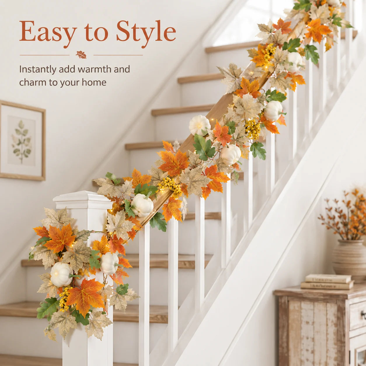 Fall Artificial Maple Leaf Garland
