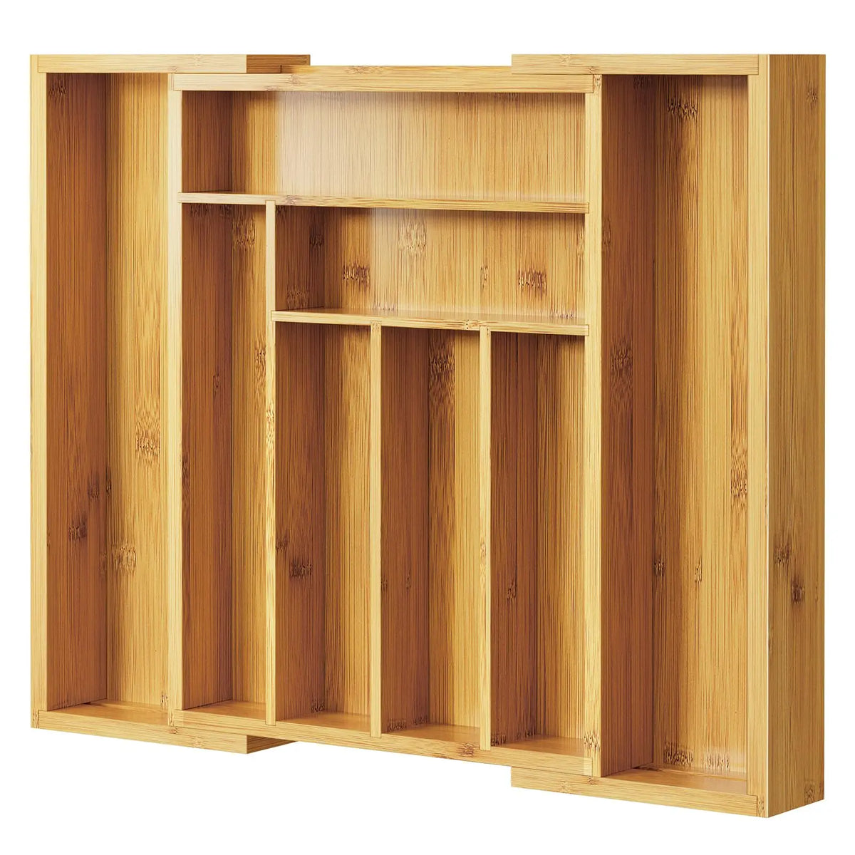 Adjustable Bamboo Silverware Drawer Organizer