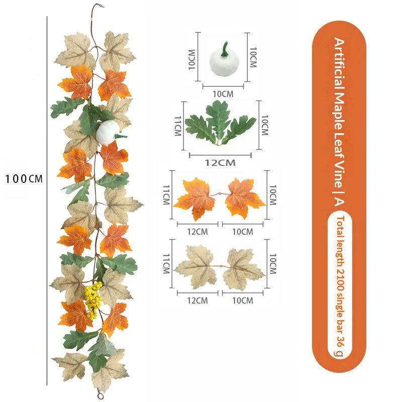 Fall Artificial Maple Leaf Garland