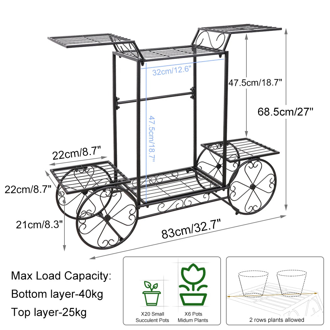 6 Tier Large Metal Plant Stand
