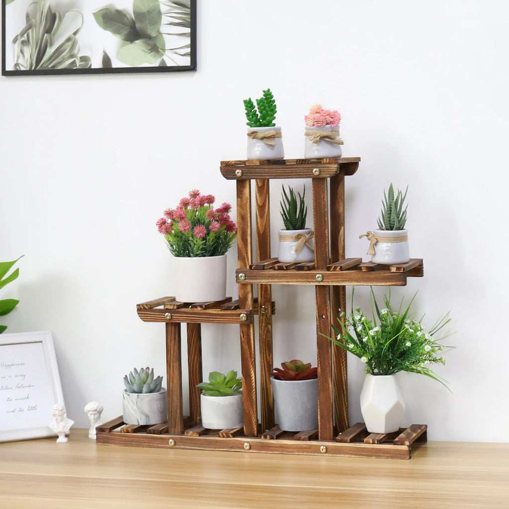 Multi Tier Wood Plant Stand