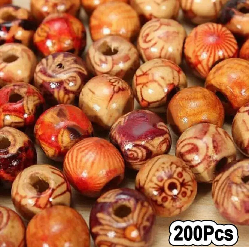 Wood Beads For Hair