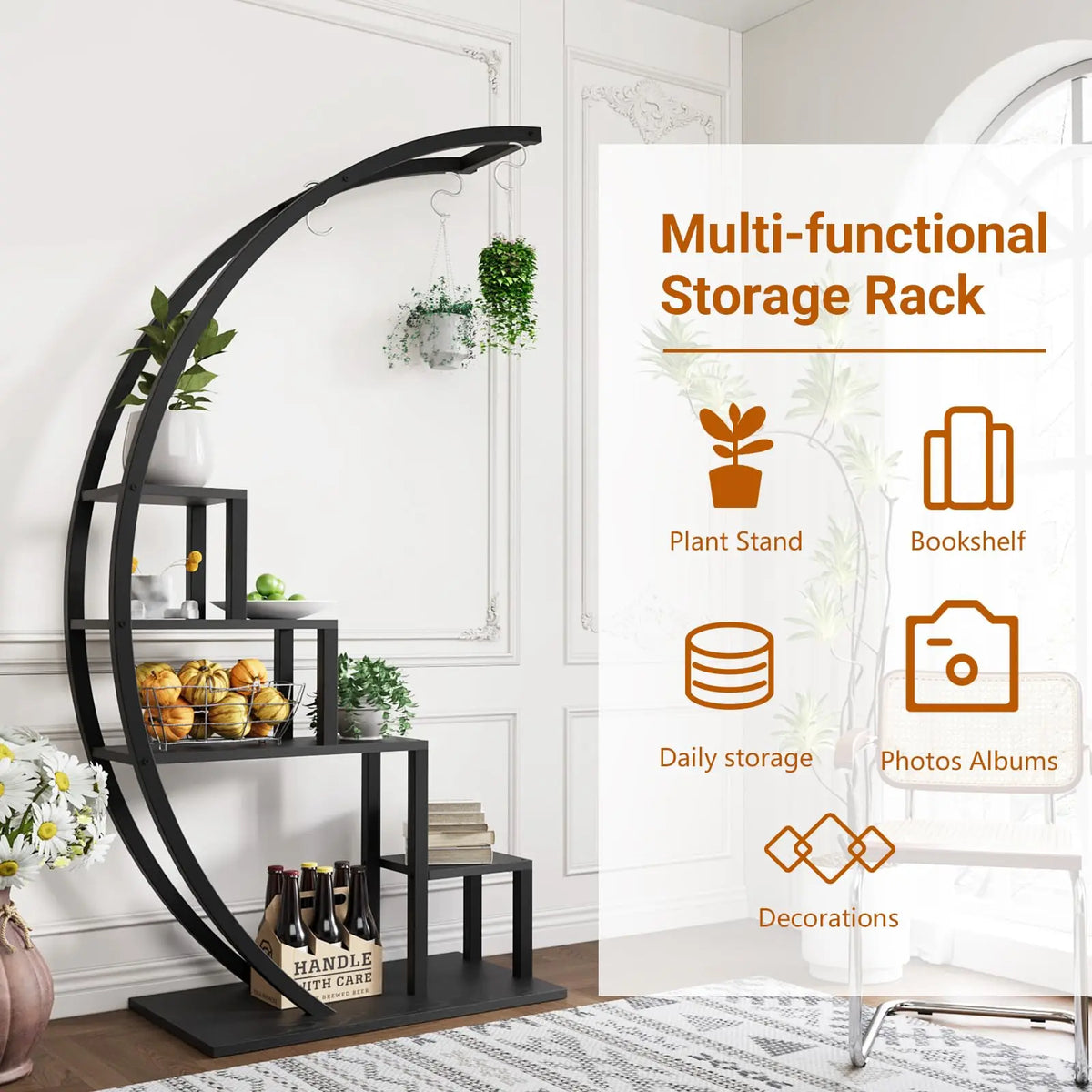 Heavy Duty 5-Tier Half Moon Stand