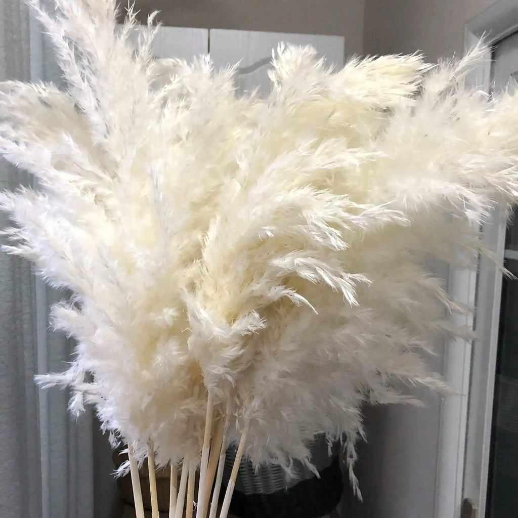 White Artificial Pampas Grass Decor