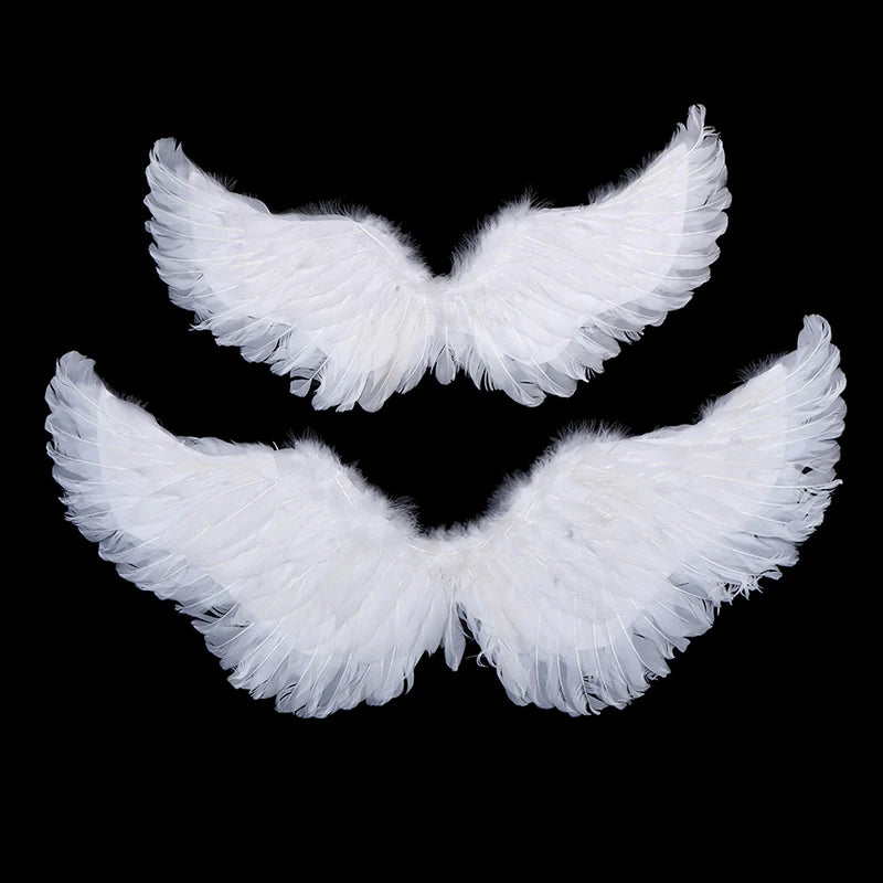 Kids Adult White Angel Feathers