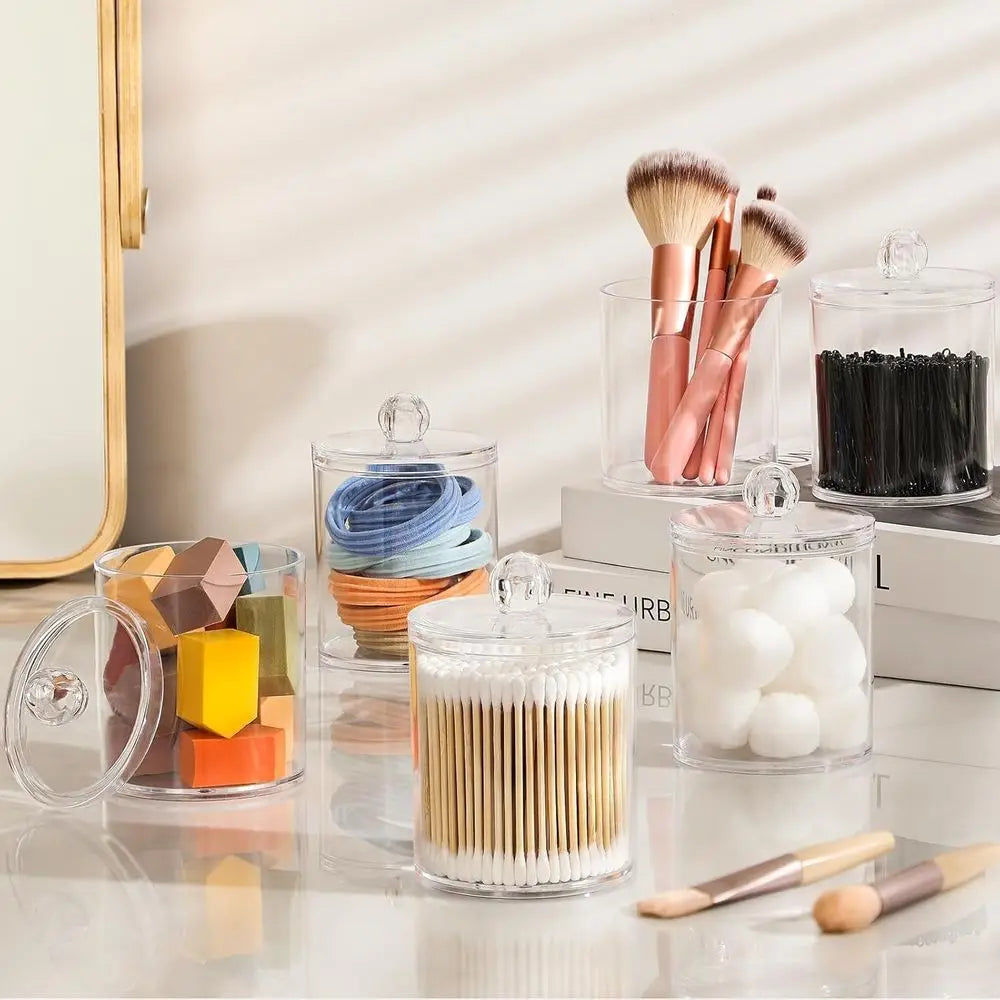 Clear Acrylic Canister Apothecary Jar Set