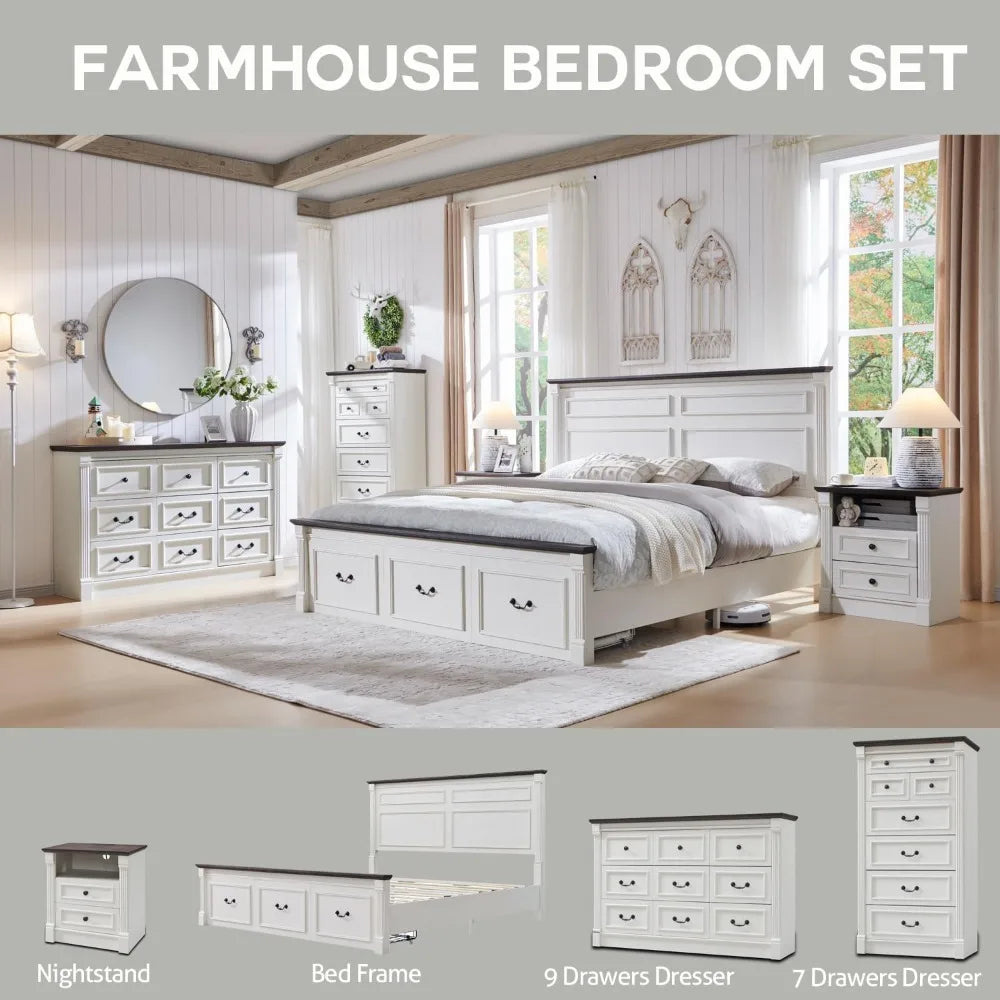 Farmhouse 7 Drawer Dresser