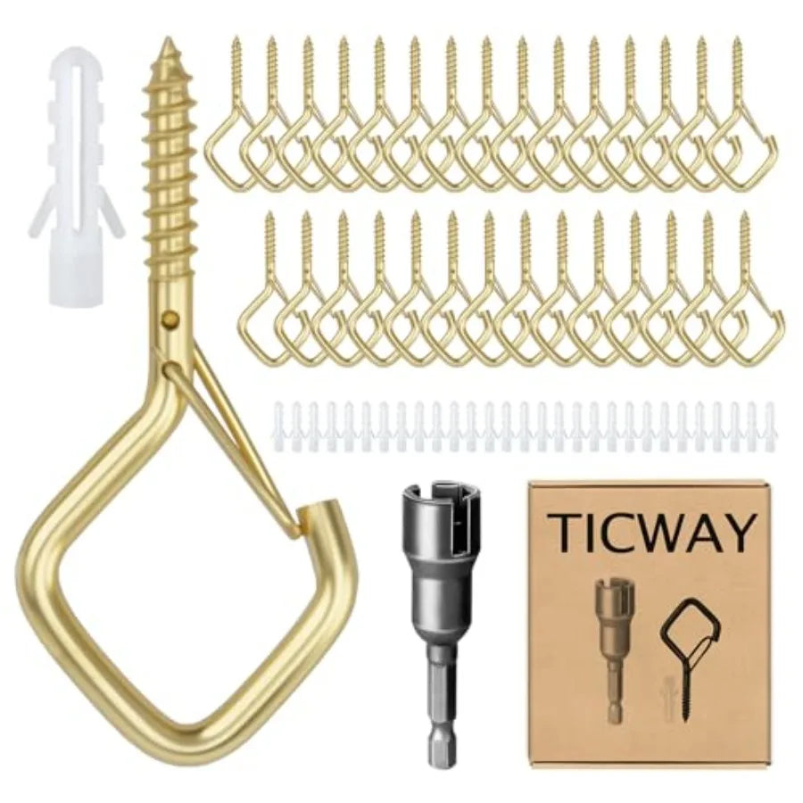 Outdoor Hooks for String Lights, Hanging Baskets