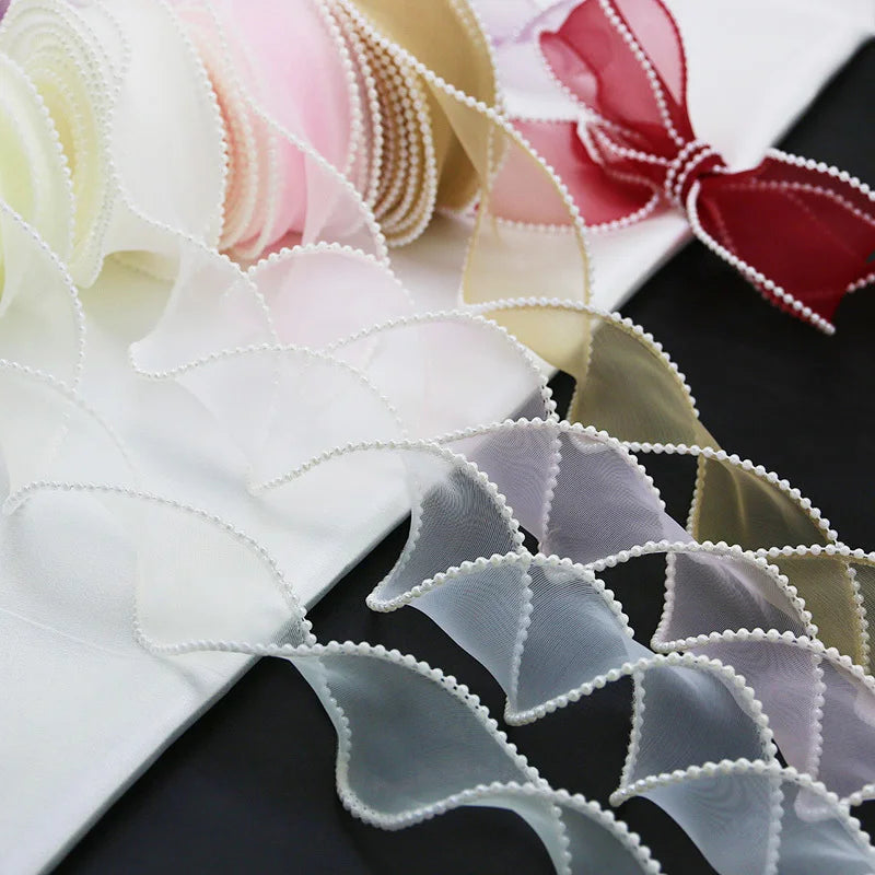 Pearl Edge Organza Ribbon
