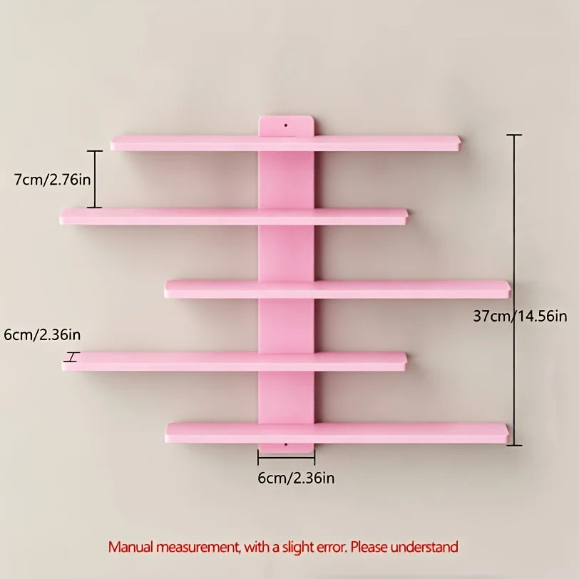 4-Piece Set of Floating Wall Racks