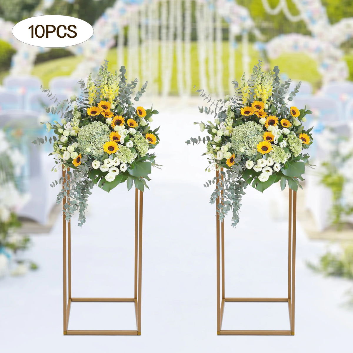 10Pcs Wedding Flower Stand Set