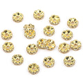 50pc/Lot 6mm 8mm 10mm AB Color  Rhinestone Ball Shape Loose Beads Metal Crystal Beads for Jewelry Making DIY Accessories