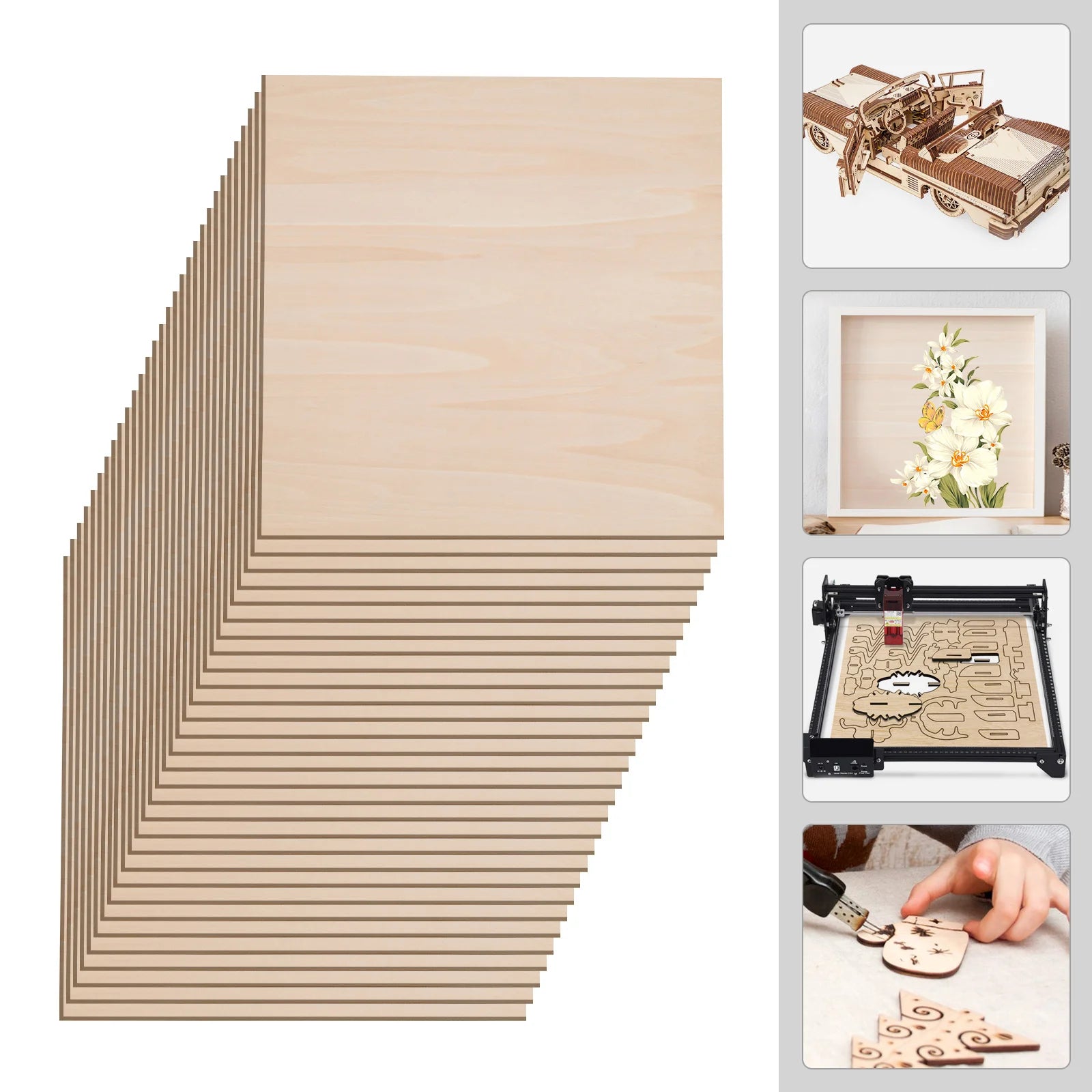 Rectangle Blank Wooden Sheets