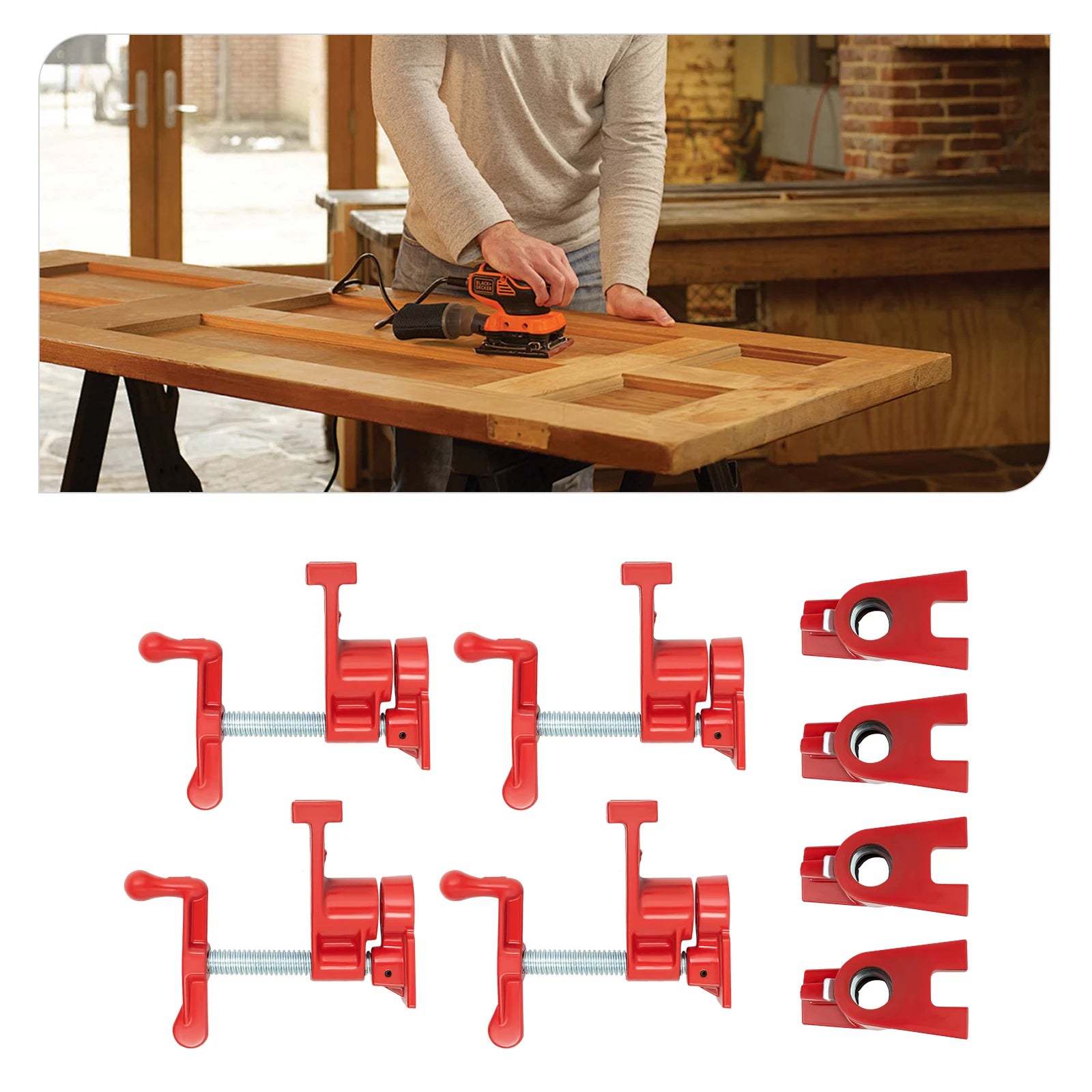 Wood Gluing Pipe Clamp Set