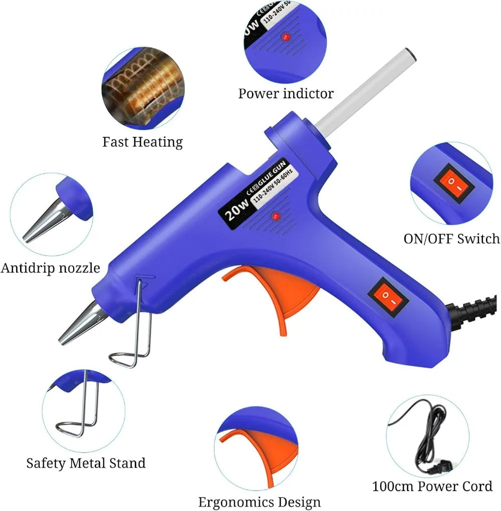 Mini Hot Glue Guns 8-Pack