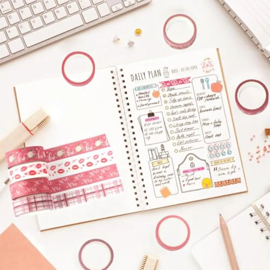 Pink Heart Washi Tape Set