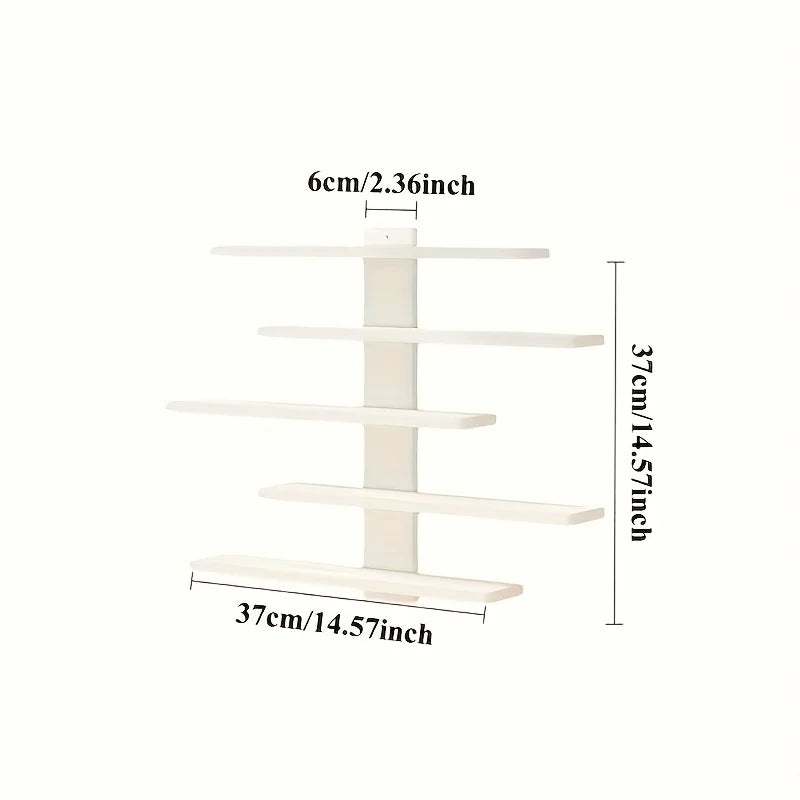 4-Piece Set of Floating Wall Racks