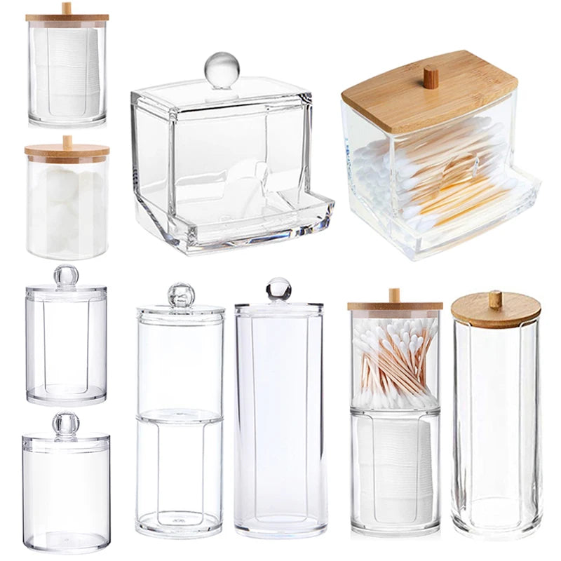 Acrylic Organizer Container with Bamboo Lid