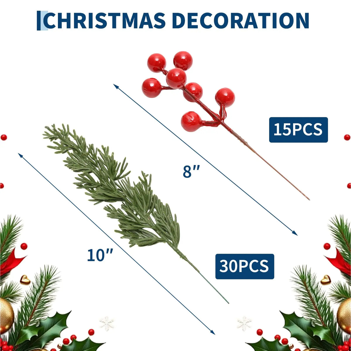 Artificial Christmas Stems