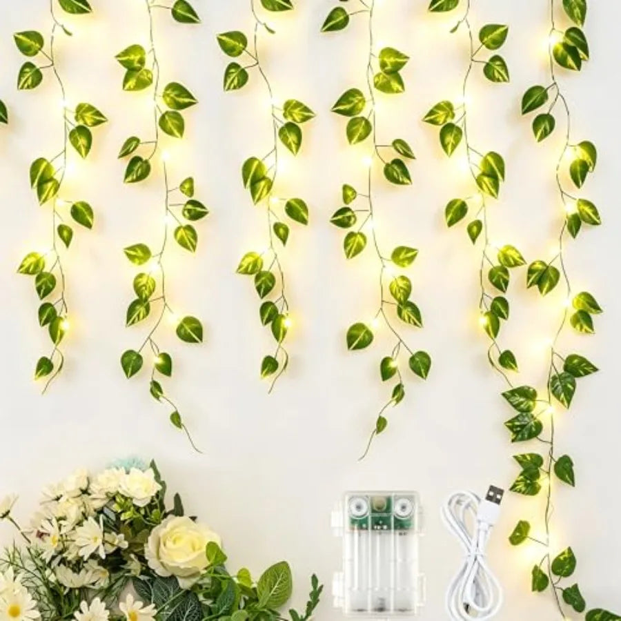 Pothos Vines with Fairy Lights