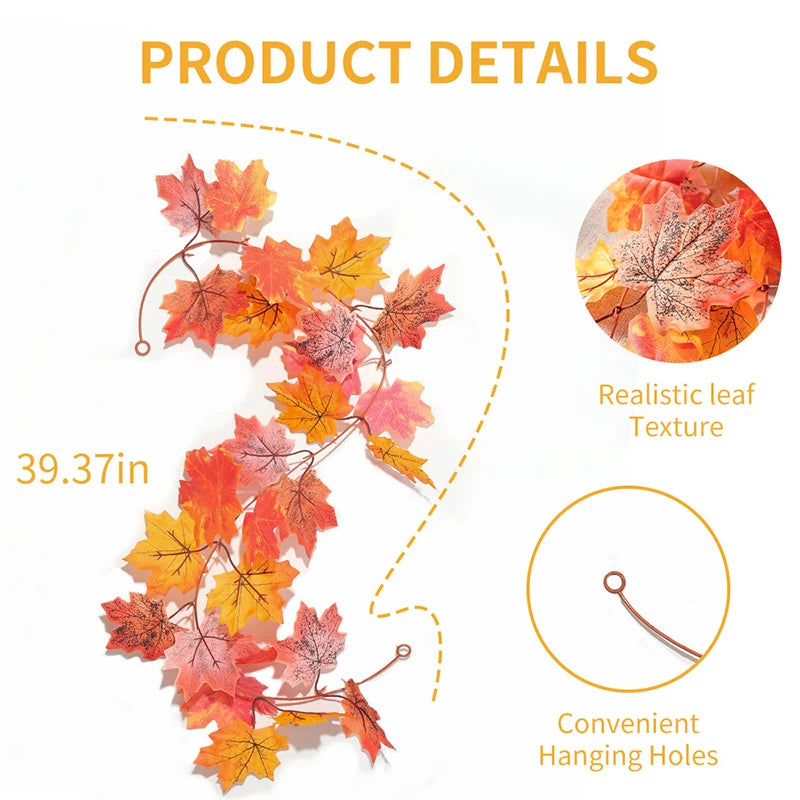 Fall Artificial Maple Leaves Vine