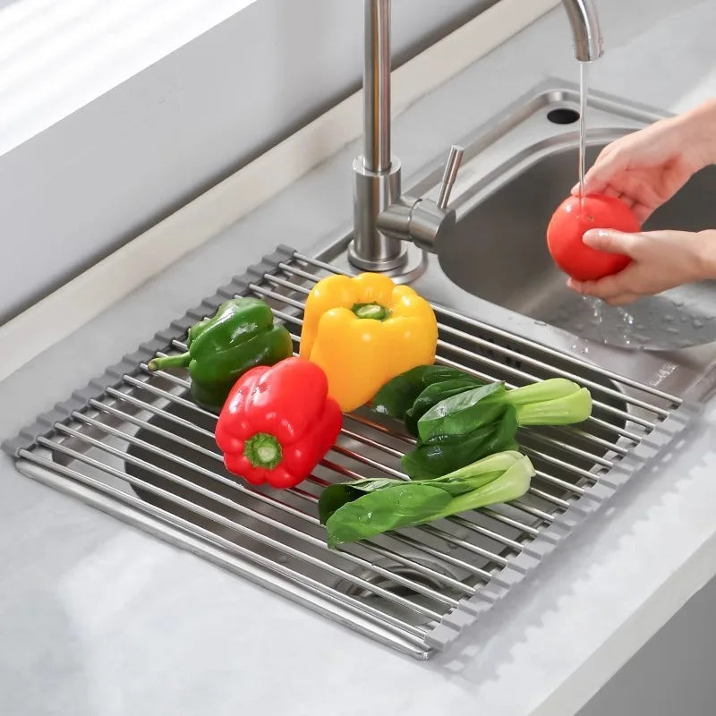 Foldable Roll Up Dish Drainer