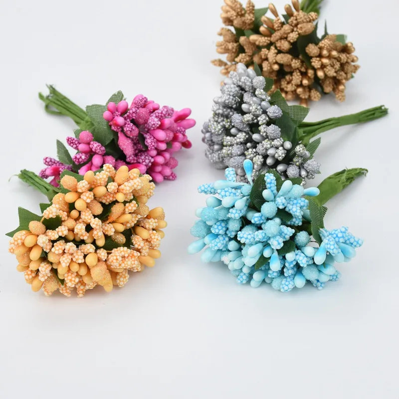 Artificial Small Berries on Wire Stems