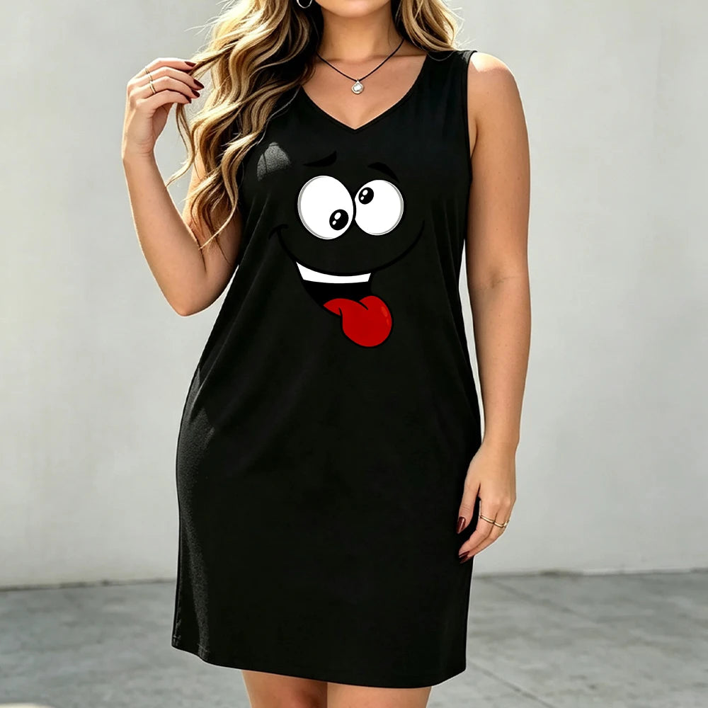 Plus-size sleeveless dress