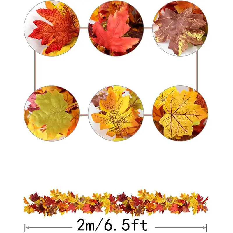 Fall Artificial Maple Leaves Vine