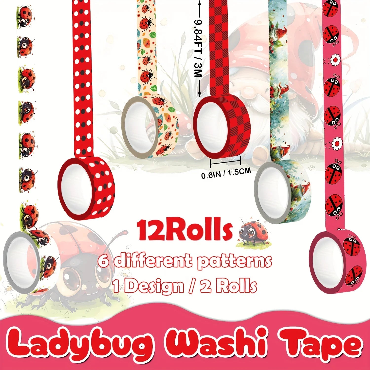 Ladybug style and paper tape set