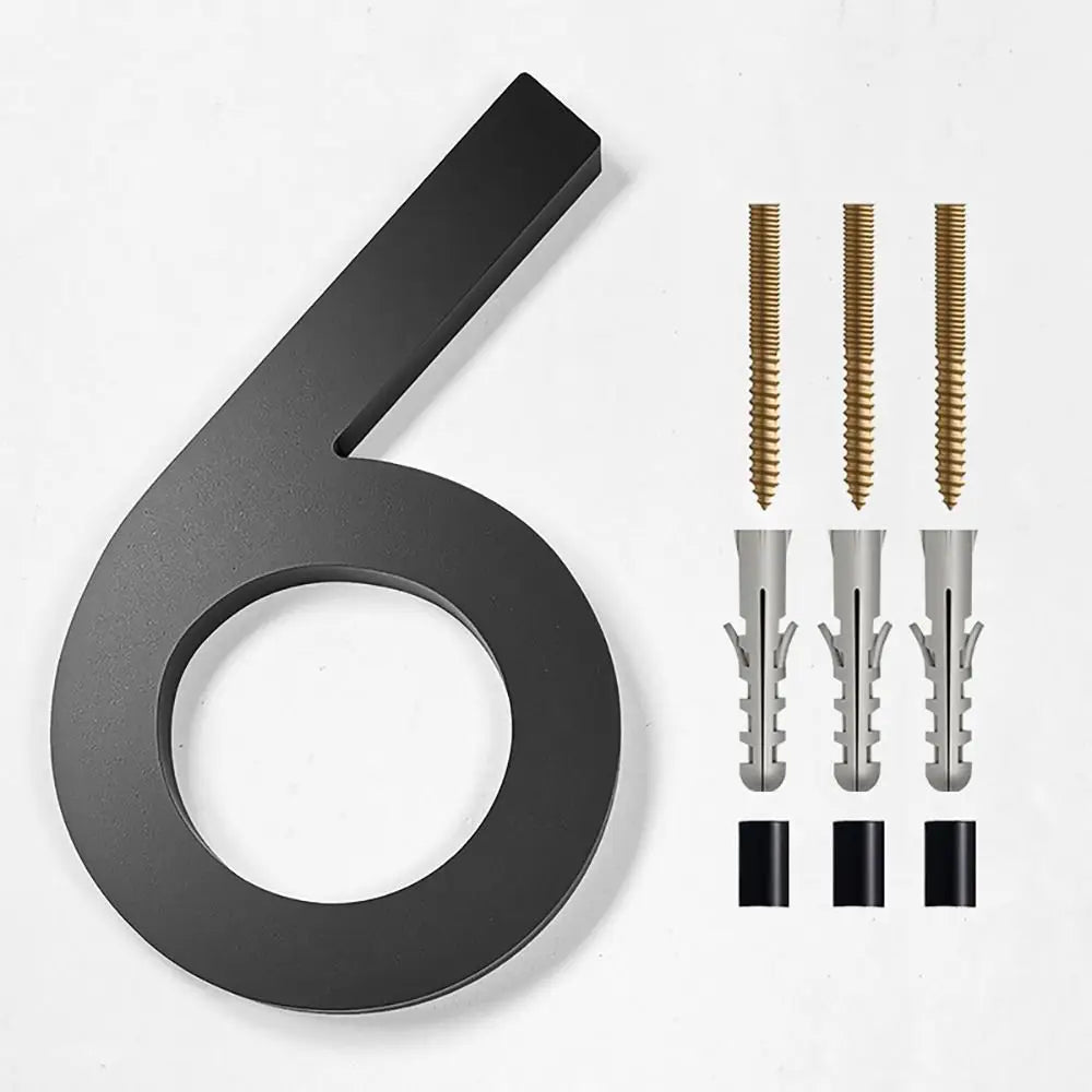 6" Floating House Number