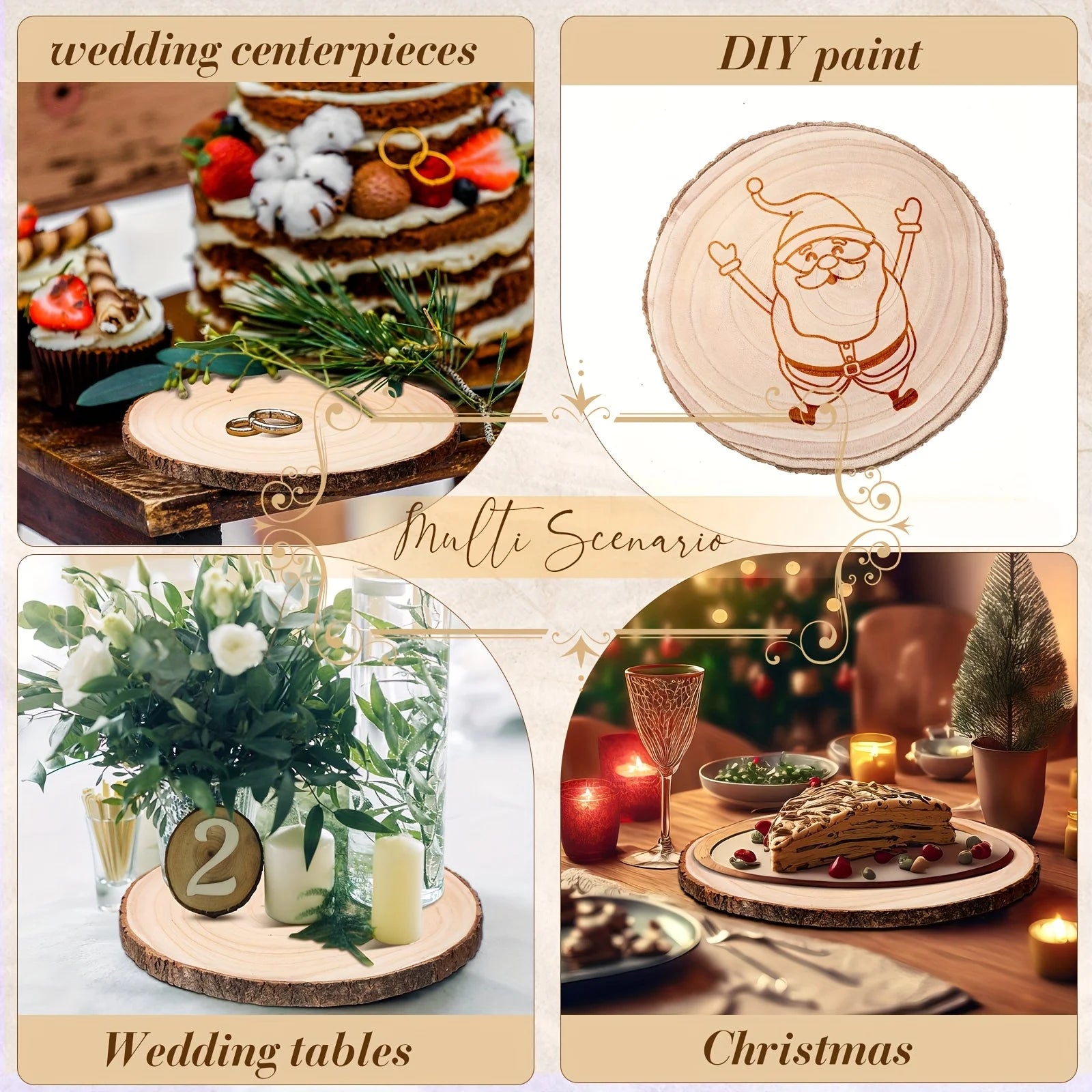 Wood Slices for Decorative Tray