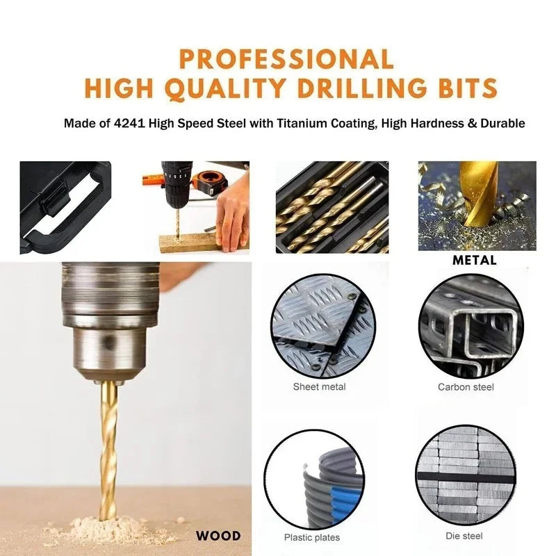 High Speed Steel Metric Drill Bit Set