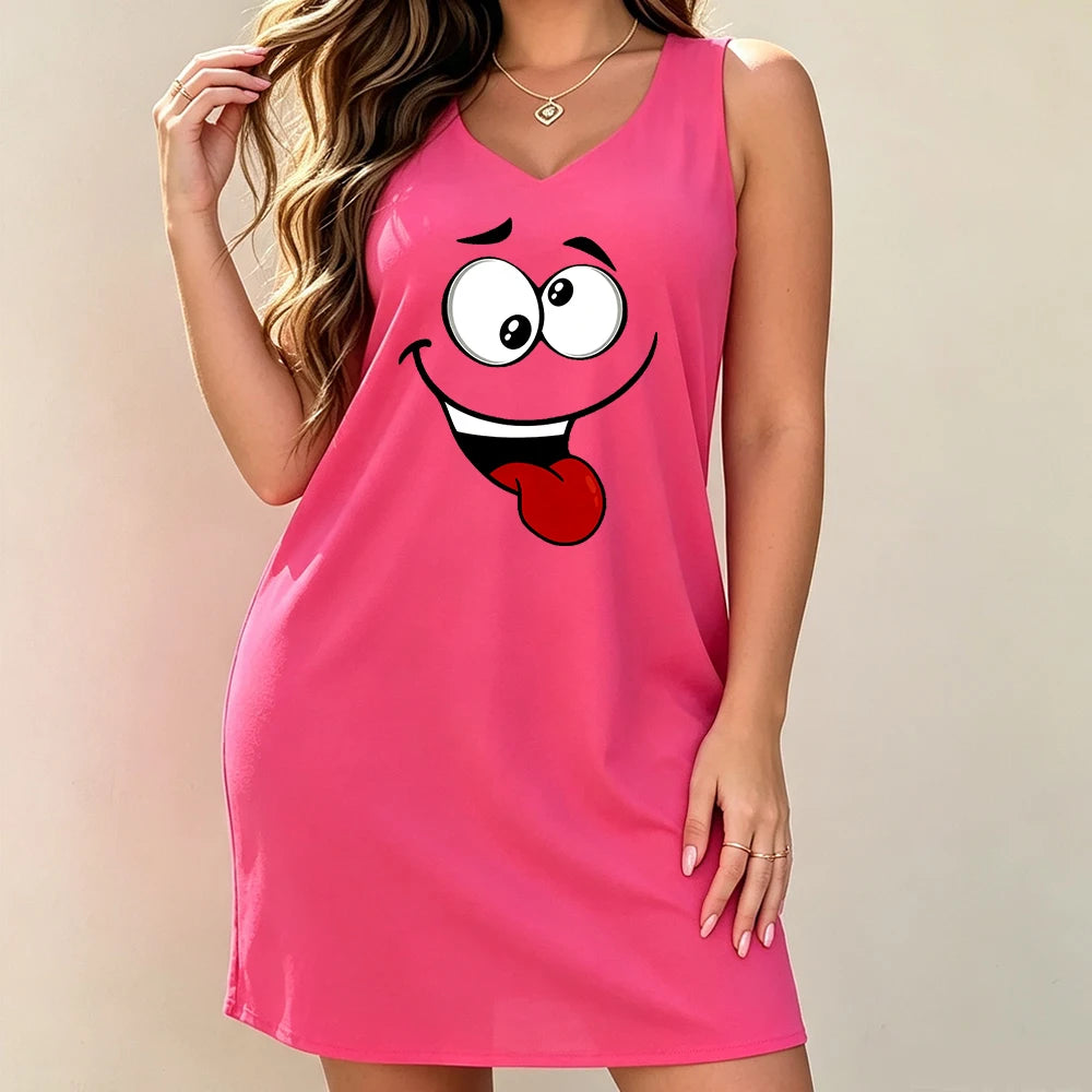 Plus-size sleeveless dress