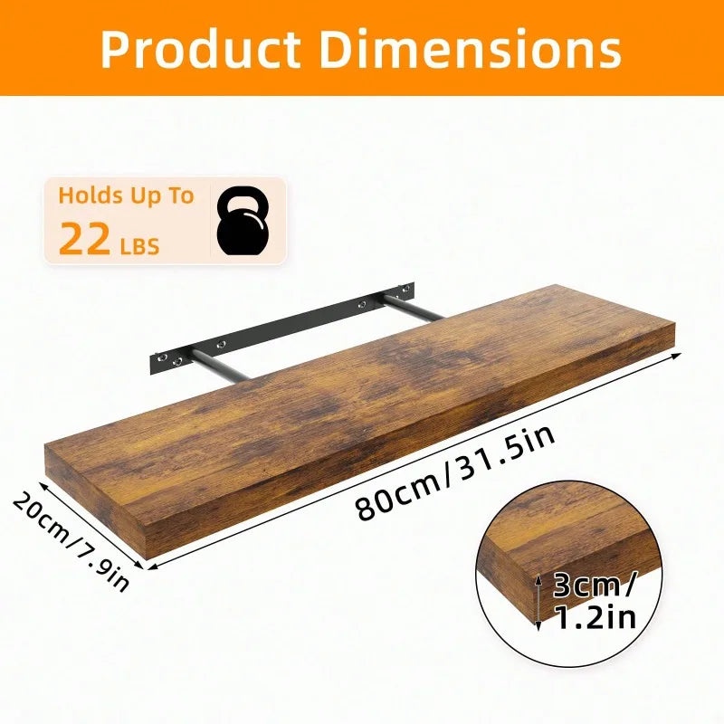 2pcs Floating Shelves
