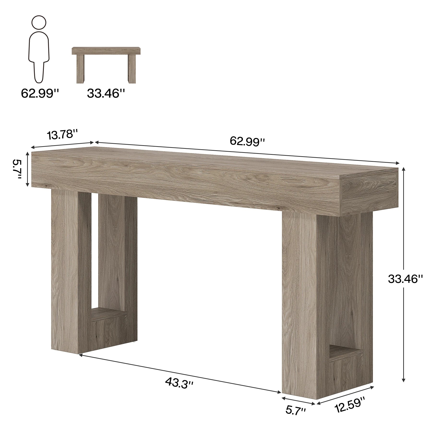 Tribesigns Farmhouse Console Table