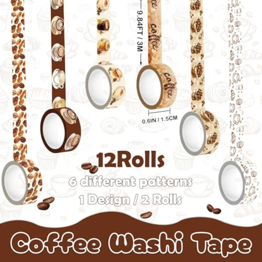Coffee Themed Washi Tape Set