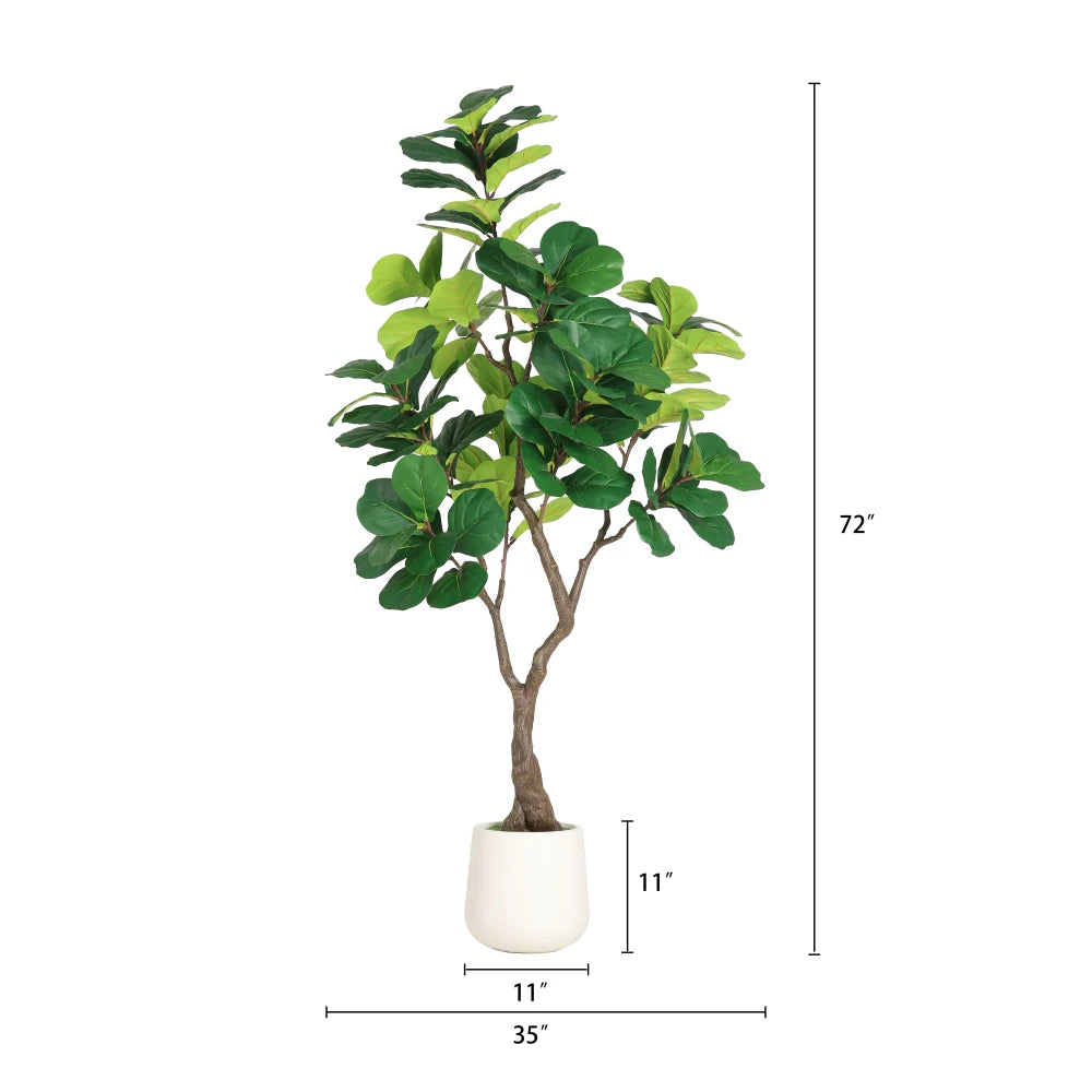6FT Artificial Fiddle Leaf Fig Tree