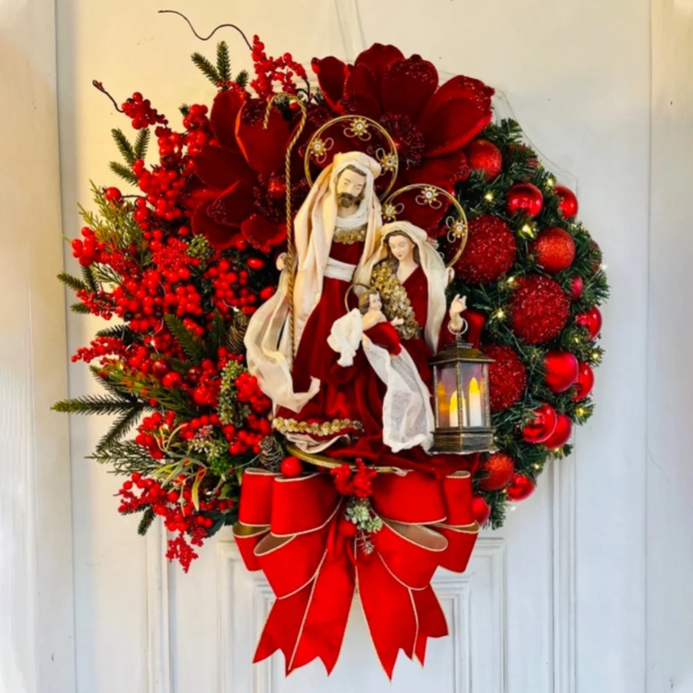 Jesus Sacred Wreath Home Door